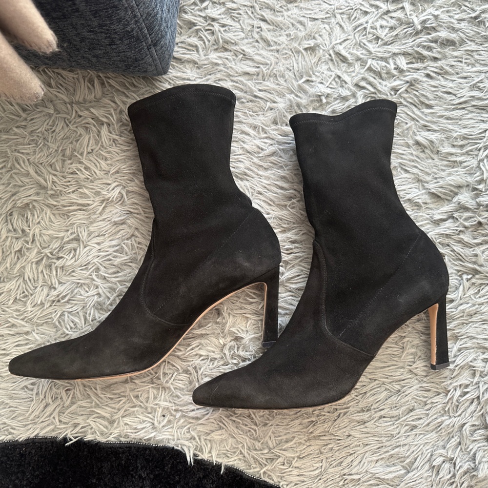 Stuart Weitzman suede sock boots